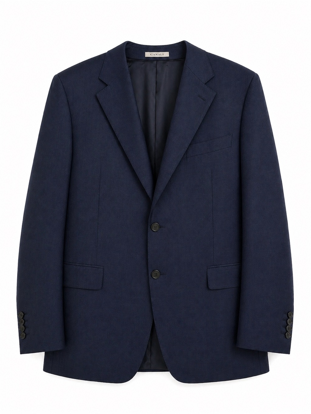 Canali Navy Blazer 56R Italian (46R US) Wool Sport Coat Italy 2 Button Mens